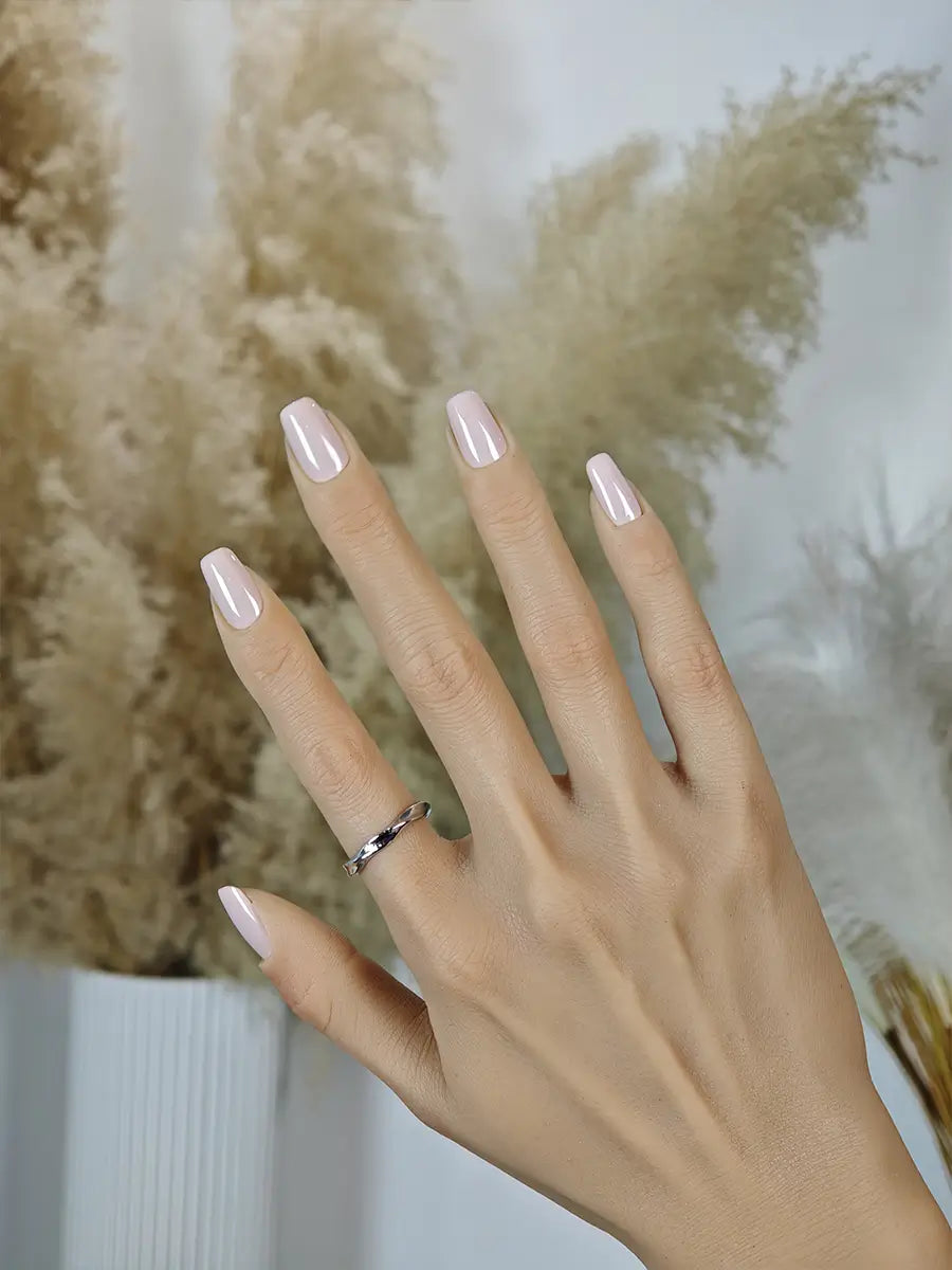 Classic Nude Solid Press-On Nails – Minimalist Elegance