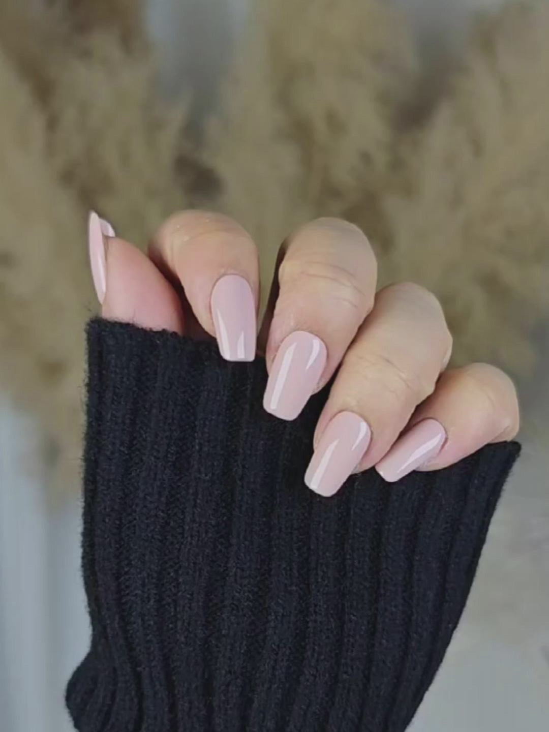 Classic Nude Solid Press-On Nails – Minimalist Elegance