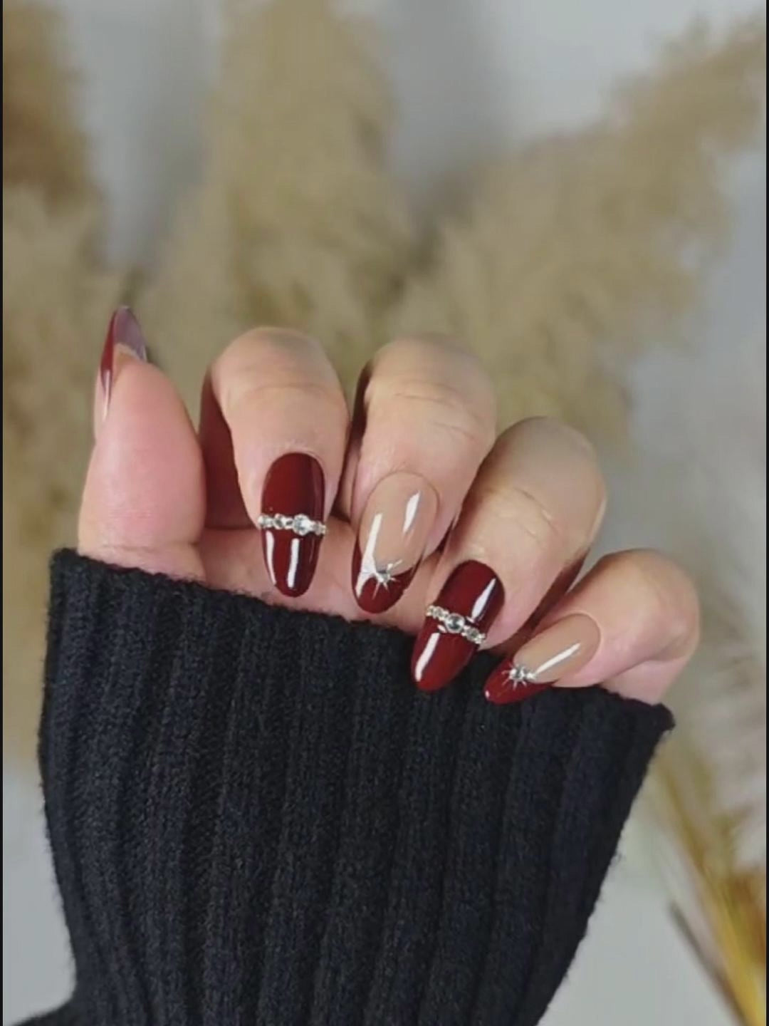 Brown Nude Gradient French Press-On Nails – Luxury Medium Round
